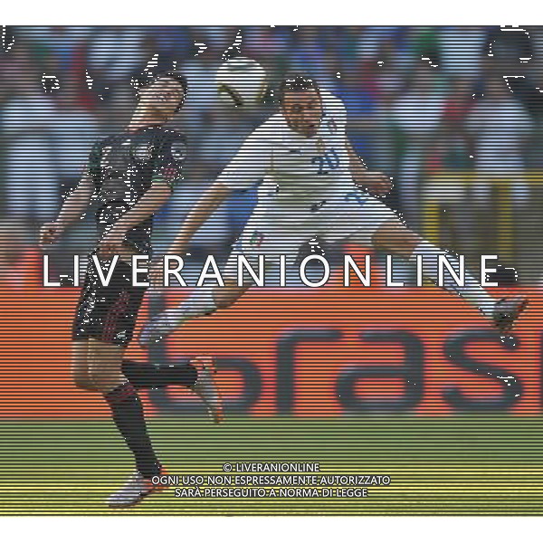(100604) -- BRUSSELS, June 4, 2010 () -- Francisco Rodriguez (L) of Mexico vies with Italian player Giampaolo Pazzini during their international friendly soccer match in Brussels, capital of Belgium, June 3, 2010. Mexico won 2-1. (/Wu Wei)(wll) - Xinhua/Photoshot - Ag. Aldo Liverani sas ITALY ONLY AMICHEVOLE CALCIO ITALIA vs MESSICO A BRUXELLES
