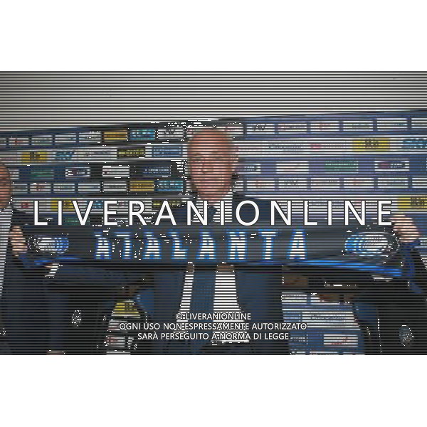 BERGAMO05/06/2010 PRESENTAZIONE DEL NUOVO PRESIDENTE ATALANTA CALCIO ANTONIO PERCASSI NELLA FOTO ANTONIO PERCASSI PRESIDENTE ATALANTA CALCIO AG ALDO LIVERANI