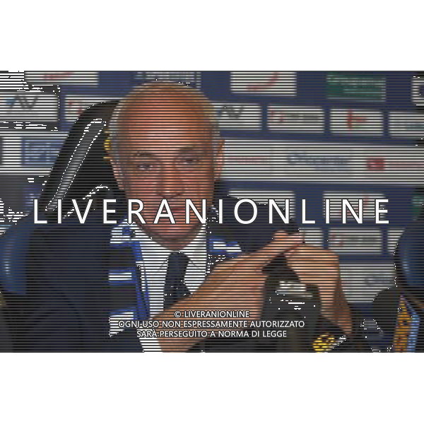 BERGAMO05/06/2010 PRESENTAZIONE DEL NUOVO PRESIDENTE ATALANTA CALCIO ANTONIO PERCASSI NELLA FOTO ANTONIO PERCASSI PRESIDENTE ATALANTA CALCIO AG ALDO LIVERANI