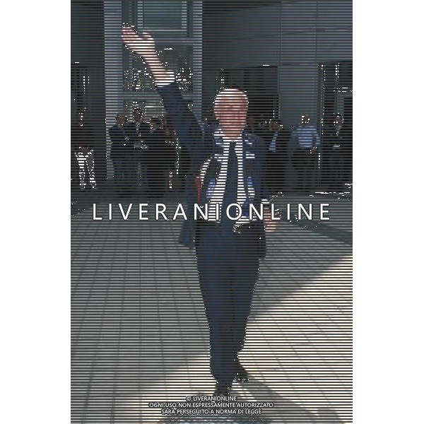 BERGAMO05/06/2010 PRESENTAZIONE DEL NUOVO PRESIDENTE ATALANTA CALCIO ANTONIO PERCASSI NELLA FOTO ANTONIO PERCASSI PRESIDENTE ATALANTA CALCIO AG ALDO LIVERANI