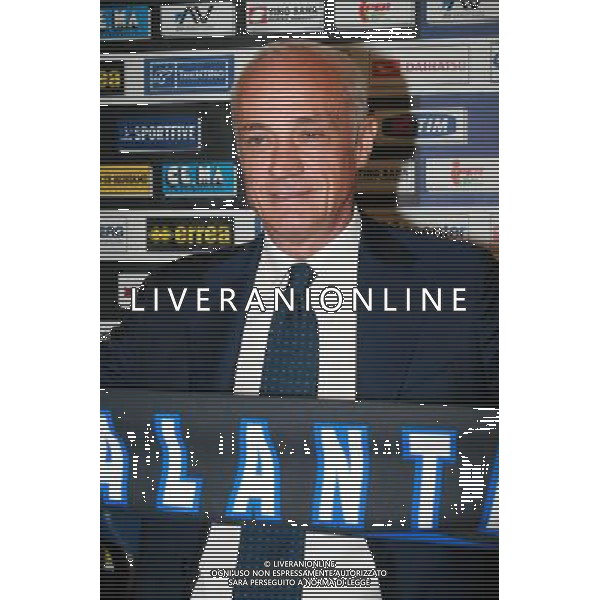 BERGAMO05/06/2010 PRESENTAZIONE DEL NUOVO PRESIDENTE ATALANTA CALCIO ANTONIO PERCASSI NELLA FOTO ANTONIO PERCASSI PRESIDENTE ATALANTA CALCIO AG ALDO LIVERANI