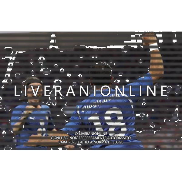 Svizzera - Italia Amichevole Nazionale Pre-mondiale a Ginevra 05/06/2010 nella foto esultanza dopo il gol di fabio quagliarella ©Luzzani/Agenzia Aldo Liverani Sas