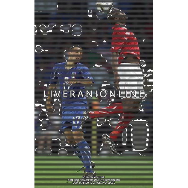 Svizzera - Italia Amichevole Nazionale Pre-mondiale a Ginevra 05/06/2010 nella foto angelo palombo e n\'kufo ©Luzzani/Agenzia Aldo Liverani Sas