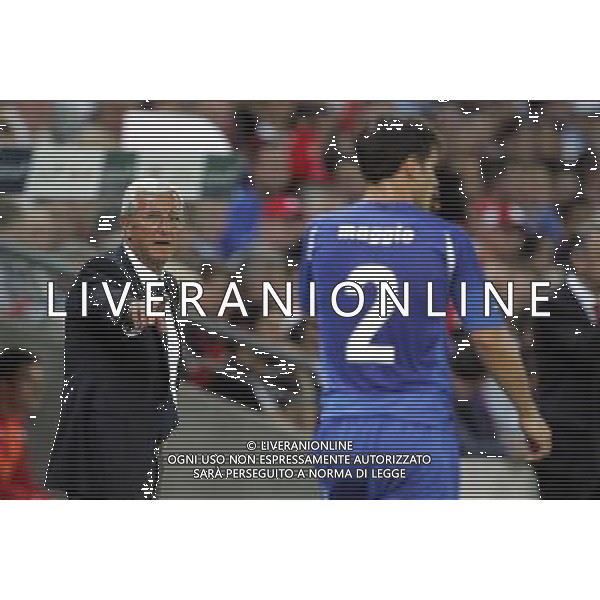 Svizzera - Italia Amichevole Nazionale Pre-mondiale a Ginevra 05/06/2010 nella foto marcello lippi e maggio christian ©Luzzani/Agenzia Aldo Liverani Sas