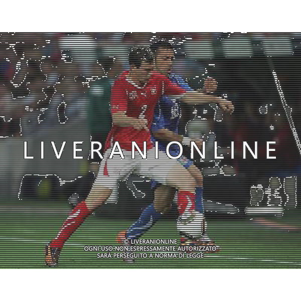 Ginevra (CH) 05-06-2010 Amichevole pre mondiali svizzera-italia 1:1 nella foto fabio quagliarella e stephan lichtsteiner ph marco luzzani/ag aldo liverani s.a.s.