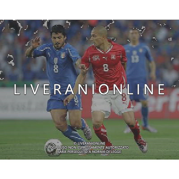 Ginevra (CH) 05-06-2010 Amichevole pre mondiali svizzera-italia 1:1 nella foto gokhan inler e gennaro gattuso ph marco luzzani/ag aldo liverani s.a.s.