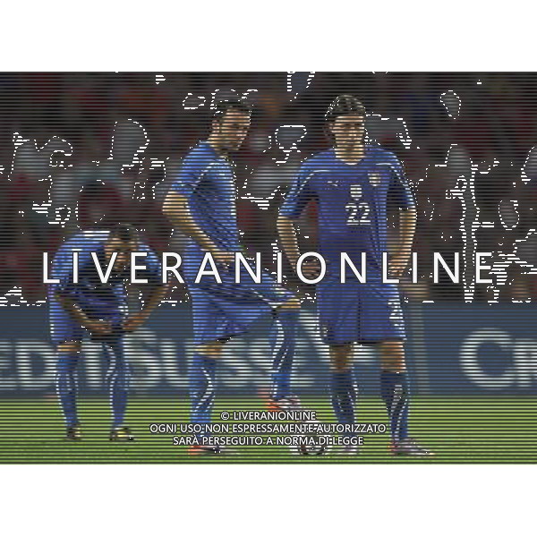 Ginevra (CH) 05-06-2010 Amichevole pre mondiali svizzera-italia 1:1 nella foto riccardo montolivo e giampaolo pazzini ph marco luzzani/ag aldo liverani s.a.s.