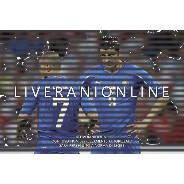 Ginevra (CH) 05-06-2010 Amichevole pre mondiali svizzera-italia 1:1 nella foto vincenzo iaquinta e simone pepe ph marco luzzani/ag aldo liverani s.a.s.