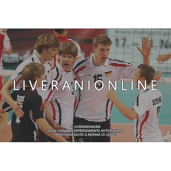 STOCCARDAWorld League 2010, VOLLEY BALL, GERMANIA - POLONIA NELLAFOTO: 14- ROBERT KROMM , 3- SEBASTIAN SCHWARTZ 15- MAX GUNTHOR (GER) RADOSC FOTO JAKUB PIASECKI / CYFRASPORT /NEWSPIX.PL AGALDOLIVERANI ONLYITALY 