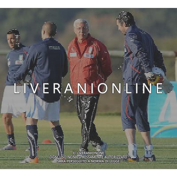 Campionati Mondiali Sud Africa 2010 Irene-Johannesburg - 09.06.2010 Allenamento e Coferenza Stampa Nazionale Italiana Nella Foto:marcello Lippi-fabio Cannavaro-Gianluigi Buffon /Ph.Vitez-Ag. Aldo Liverani