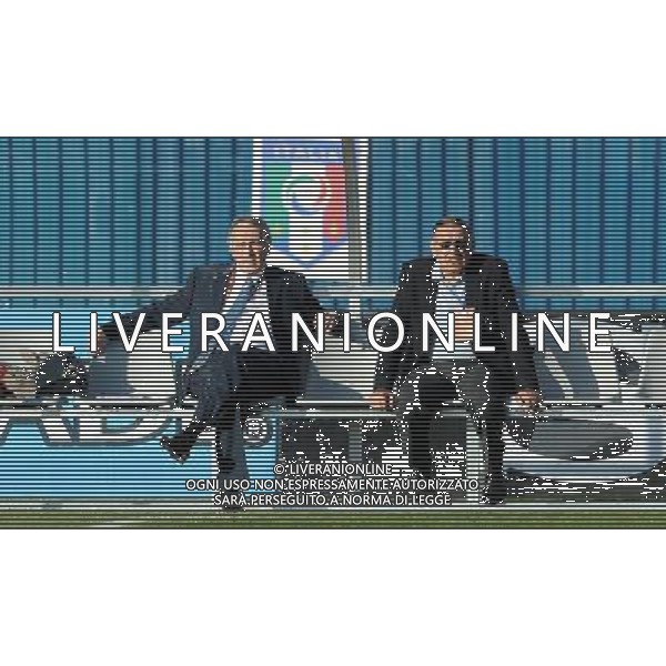 Campionati Mondiali Sud Africa 2010 Irene-Johannesburg - 09.06.2010 Allenamento e Coferenza Stampa Nazionale Italiana Nella Foto: Il presidente della Federcalcio, Giancarlo Abete con gigi Riva /Ph.Vitez-Ag. Aldo Liverani