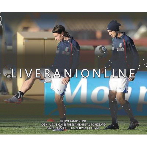 Campionati Mondiali Sud Africa 2010 Irene-Johannesburg - 09.06.2010 Allenamento e Coferenza Stampa Nazionale Italiana Nella Foto:giorgio Chiellini-Montolivo riccardo /Ph.Vitez-Ag. Aldo Liverani