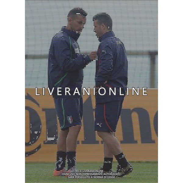 Campionati Mondiali Sud Africa 2010 Irene-Johannesburg - 10.06.2010 Allenamento e Coferenza Stampa Nazionale Italiana Nella Foto:Fabio Quagliarella-Di Natale Antonio /Ph.Vitez-Ag. Aldo Liverani