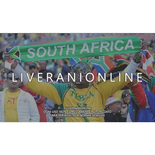 Fifa World Cup Sud Africa 2010 Match #1 Johannesburg (Soccer City Stadium) - 11.06.2010 Sud Africa-Messico Nella Foto:tifoso /Ph.Vitez-Ag. Aldo Liverani