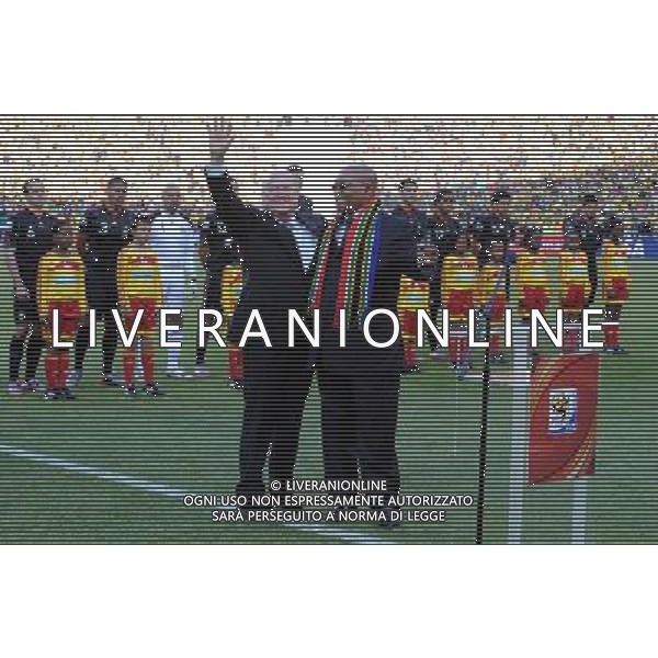 Fifa World Cup Sud Africa 2010 Match #1 Johannesburg (Soccer City Stadium) - 11.06.2010 Sud Africa-Messico Nella Foto:blatter-zuma /Ph.Vitez-Ag. Aldo Liverani