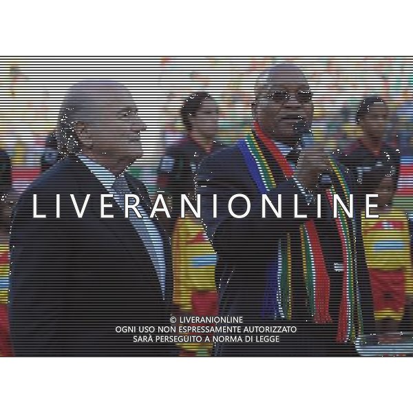 Fifa World Cup Sud Africa 2010 Match #1 Johannesburg (Soccer City Stadium) - 11.06.2010 Sud Africa-Messico Nella Foto:Blatter Joseph-Zuma /Ph.Vitez-Ag. Aldo Liverani