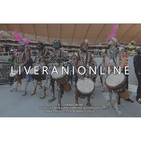 Fifa World Cup Sud Africa 2010 Match #1 Johannesburg (Soccer City Stadium) - 11.06.2010 Sud Africa-Messico Nella Foto:Coreografia /Ph.Vitez-Ag. Aldo Liverani