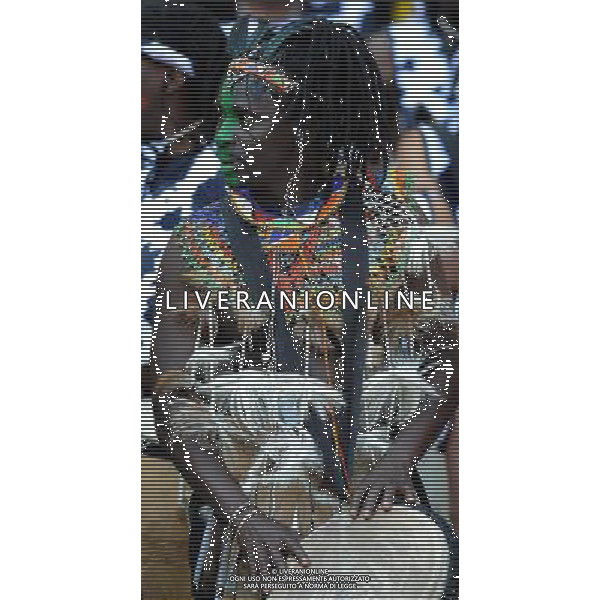 Fifa World Cup Sud Africa 2010 Match #1 Johannesburg (Soccer City Stadium) - 11.06.2010 Sud Africa-Messico Nella Foto:Coreografia /Ph.Vitez-Ag. Aldo Liverani