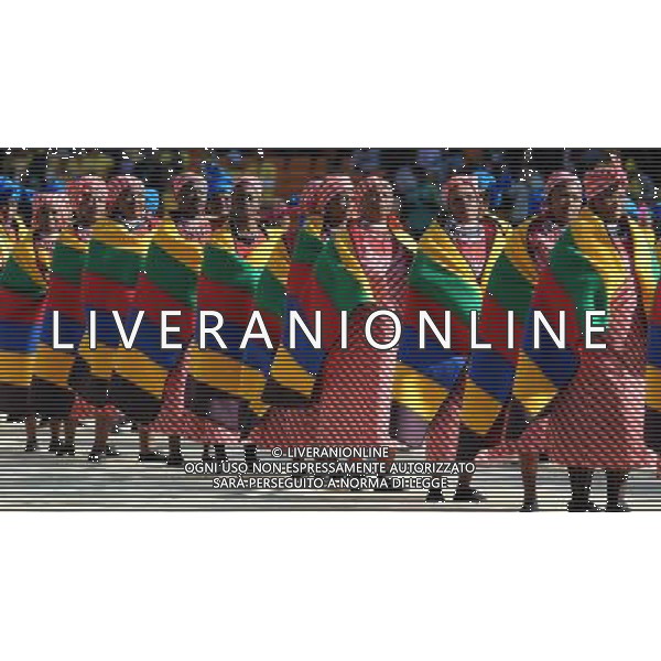 Fifa World Cup Sud Africa 2010 Match #1 Johannesburg (Soccer City Stadium) - 11.06.2010 Sud Africa-Messico Nella Foto:Coreografia /Ph.Vitez-Ag. Aldo Liverani