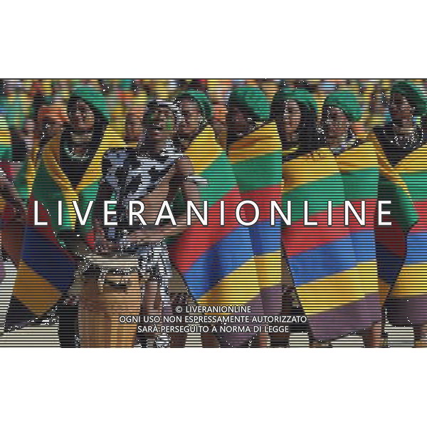 Fifa World Cup Sud Africa 2010 Match #1 Johannesburg (Soccer City Stadium) - 11.06.2010 Sud Africa-Messico Nella Foto:Coreografia /Ph.Vitez-Ag. Aldo Liverani