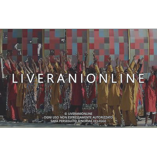 Fifa World Cup Sud Africa 2010 Match #1 Johannesburg (Soccer City Stadium) - 11.06.2010 Sud Africa-Messico Nella Foto:Coreografia /Ph.Vitez-Ag. Aldo Liverani