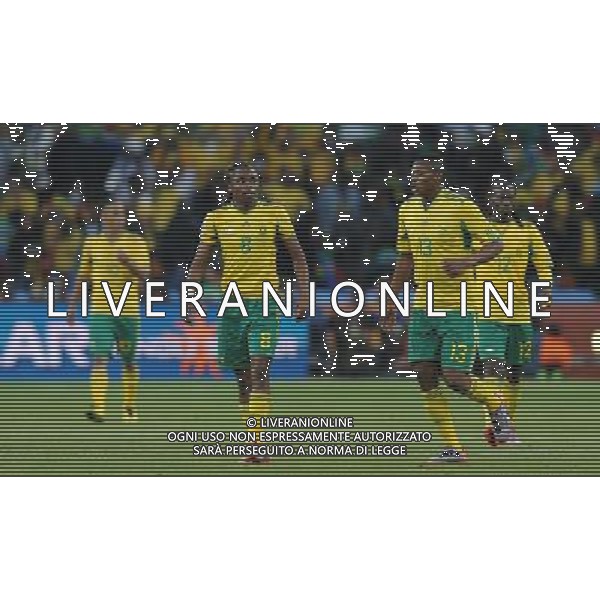 Fifa World Cup Sud Africa 2010 Match #1 Johannesburg (Soccer City Stadium) - 11.06.2010 Sud Africa-Messico Nella Foto:Tshabalala Siphiwe-Dikgacoi Kagisho /Ph.Vitez-Ag. Aldo Liverani