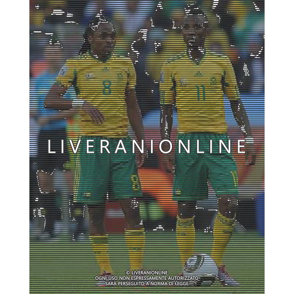 Fifa World Cup Sud Africa 2010 Match #1 Johannesburg (Soccer City Stadium) - 11.06.2010 Sud Africa-Messico Nella Foto:Tshabalala Siphiwe-Modise Teko /Ph.Vitez-Ag. Aldo Liverani