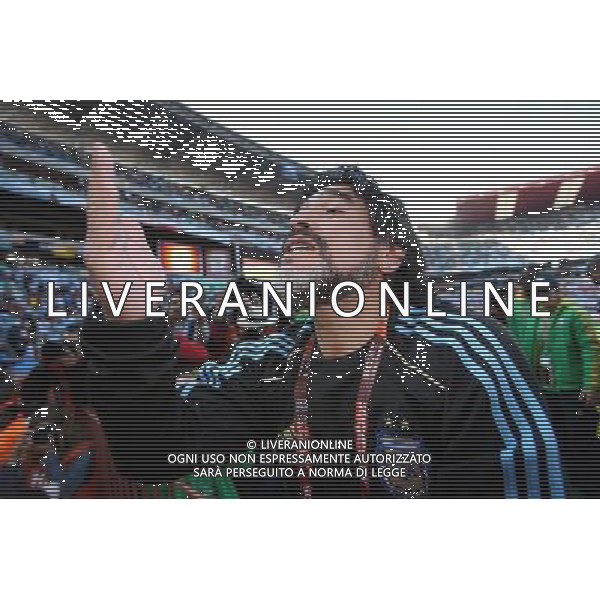 12.06.2010 Fussball, CALCIO WM 2010 Sudafrika, Weltmeisterschaft, 2010 FIFA WORLD CUP SOUTH AFRICA, Spiel 03, Match 03, ARG - NGA, Argentinia - Nigeria, Argentinien - Nigerien, nella foto Trainer Diego MARADONA ph firo/ AG ALDO LIVERANI SAS ITALY ONLY