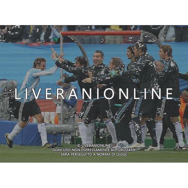 12/06/2010 CAMPIONATO DEL MONDO SUD AFRICA 2010 GARA 3 ARGENTINA-NIGERIA NELLA FOTO ESULTANZA DI Gabriel HEINZE AG FIROFOTO-AG ALDOL IVERANI-ONLY ITALY