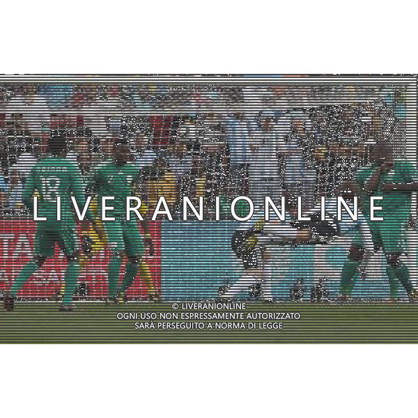 12/06/2010 CAMPIONATO DEL MONDO SUD AFRICA 2010 GARA 3 ARGENTINA-NIGERIA NELLA FOTO IL GOL Gabriel HEINZE AG FIROFOTO-AG ALDOL IVERANI-ONLY ITALY