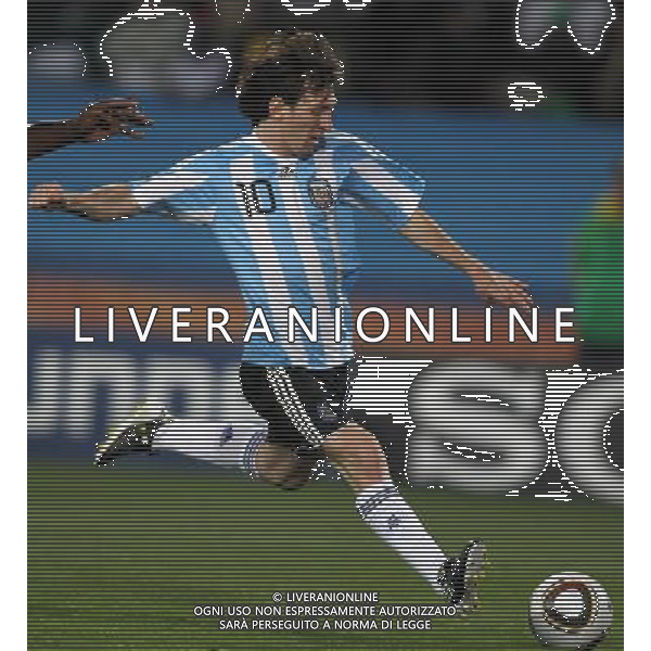 12/06/2010 CAMPIONATO DEL MONDO SUD AFRICA 2010 GARA 3 ARGENTINA-NIGERIA NELLA FOTO Lionel MESSI AG FIROFOTO-AG ALDOL IVERANI-ONLY ITALY