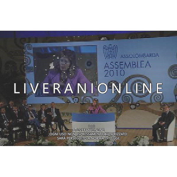 MILANO 14/6/2010 AUDITORIUM DEL CONSERVATORIO VIA CONSERVATORIO ASSEMBLEA ASSOLOMBARDA 2010 NELLA FOTO EMMA MARCEGAGLIA PRESIDENTE CONFINDUSTRIA FOTO ROMANO/AG ALDO LIVERANI