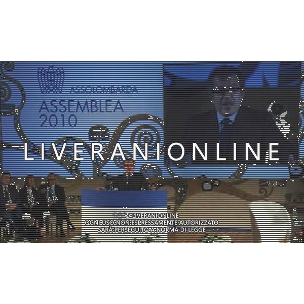 MILANO 14/6/2010 AUDITORIUM DEL CONSERVATORIO VIA CONSERVATORIO ASSEMBLEA ASSOLOMBARDA 2010 NELLA FOTO ROBERTO MARONI MINISTRO DELL\' INTERNO FOTO ROMANO/AG ALDO LIVERANI