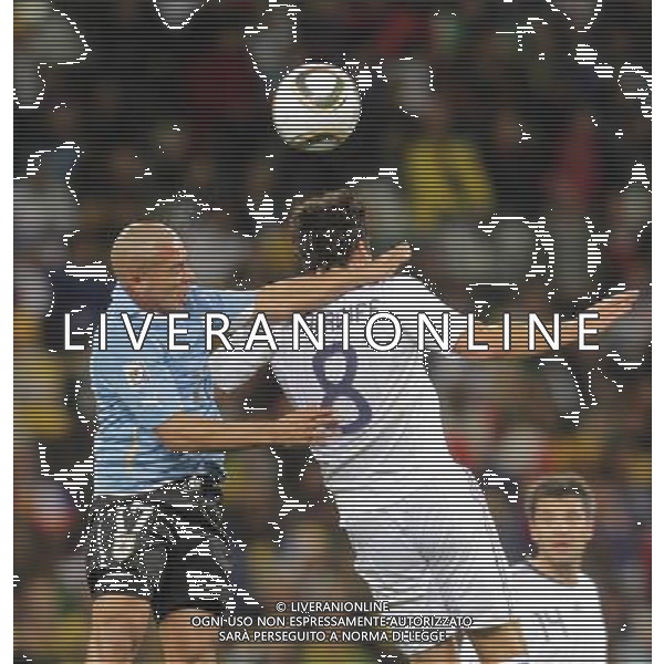 (100612) -- CAPE TOWN, June 12, 2010 () -- Yoann Gourcuff (R) of France vies with Egidio Arevalo Rios of Uruguay during a Group A match of the 2010 FIFA World Cup at the Green Point stadium in Cape Town, South Africa, on June 11, 2010. (/Xing Guangli) (kh) ©Photoshot/Agenzia Aldo Liverani Sas - ITALY ONLY - FRANCIA - URUGUAY FIFA WORLD CUP CAMPIONATI MONDIALI SUD AFRICA 2010