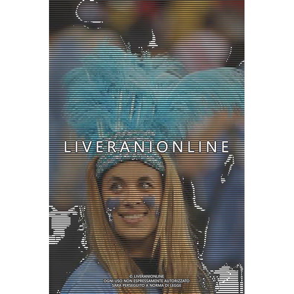 (100612) -- CAPE TOWN, June 12, 2010 () -- A fan of Uruguay waits for a Group A match of the 2010 FIFA World Cup between France and Uruguay at the Green Point stadium in Cape Town, South Africa, on June 11, 2010. (/Xing Guangli) (dx) ©Photoshot/Agenzia Aldo Liverani Sas - ITALY ONLY - FRANCIA - URUGUAY FIFA WORLD CUP CAMPIONATI MONDIALI SUD AFRICA 2010