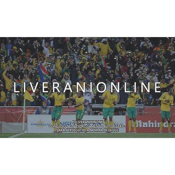 (100611) -- JOHANNESBURG, June 11, 2010 () -- Siphiwe Tshabalala (L2) of South Africa celebrates his goal during a group A match of the 2010 FIFA World Cup against Mexico at Soccer City stadium in Soweto, suburban Johannesburg, on June 11, 2010. (/Li Ga) (ly) ©Photoshot/Agenzia Aldo Liverani Sas - ITALY ONLY: SUDAFRICA - MESSICO FIFA WORLD CUP CAMPIONATI MONDIALI SUD AFRICA 2010