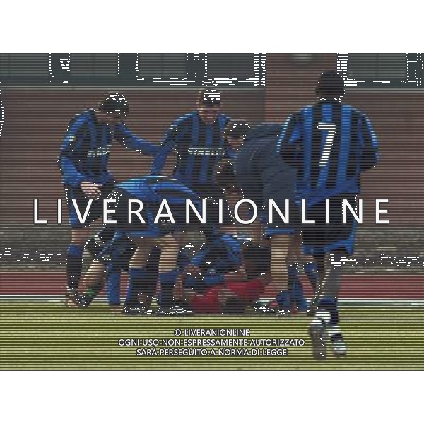BRESSO (MI) 27/1/2004 INTER-SALERNITANA COPPA ITALIA PRIMAVERA 2003/2004 NELLA FOTO ESULTANZA DOPO IL 2-1 DI OMAR LARIBI* FOTO MARIO ROMANO/AG ALDO LIVERANI