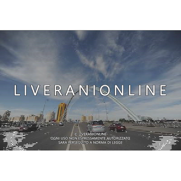 (100613) -- ASTANA, June 13, 2010 () -- Photo taken on June 13, 2010 shows the Rainbow Bridge in Astana, capital of Kazakhstan. Astana, which literally means capital in Kazakh, has taken the place of Almaty as the new capital since December 1997. (/Sadat) - Xinhua/Photoshot - Ag. Aldo Liverani sas ITALY ONLY VEDUTE DI ASTANA - CAPITALE DEL KAZAKISTAN