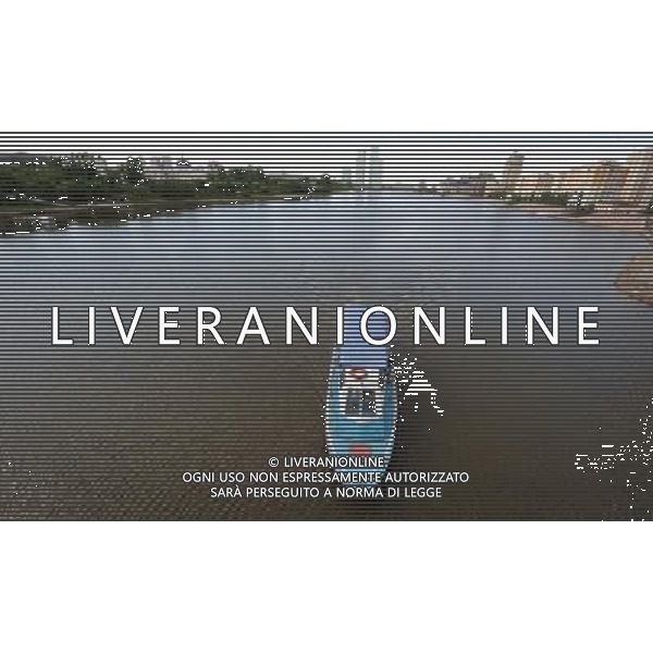 (100613) -- ASTANA, June 13, 2010 () -- Photo taken on June 13, 2010 shows a boat running along the Ishim River in Astana, capital of Kazakhstan. Astana, which literally means capital in Kazakh, has taken the place of Almaty as the new capital since December 1997. (/Sadat) - Xinhua/Photoshot - Ag. Aldo Liverani sas ITALY ONLY VEDUTE DI ASTANA - CAPITALE DEL KAZAKISTAN