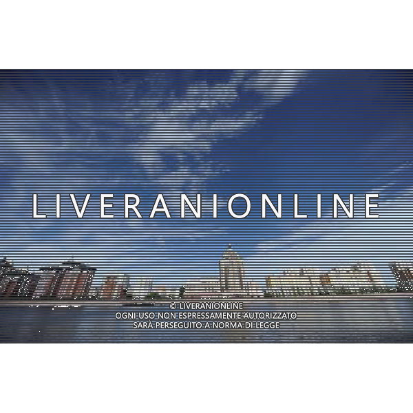 (100613) -- ASTANA, June 13, 2010 () -- Photo taken on June 13, 2010 shows buildings on the bank of the Ishim River in Astana, capital of Kazakhstan. Astana, which literally means capital in Kazakh, has taken the place of Almaty as the new capital since December 1997. (/Sadat) - Xinhua/Photoshot - Ag. Aldo Liverani sas ITALY ONLY VEDUTE DI ASTANA - CAPITALE DEL KAZAKISTAN