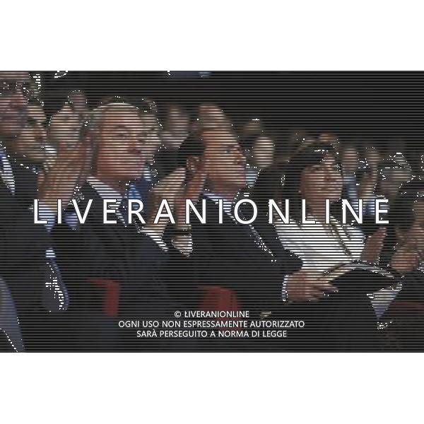 ROMA, 16 GIUGNO 2010 ASSEMBLEA CONFCOMMERCIO 2010 NELLA FOTO: GIANNI LETTA - SILVIO BERLUSCONI - RENATA POLVERINI © AG. ALDO LIVERANI SAS