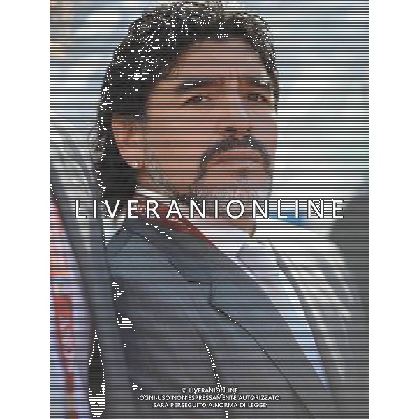 (100617) -- JOHANNESBURG, June 17, 2010 -- Diego Maradona, head coach of Argentina, watches the game during a 2010 World Cup Group B match between Argentina and South Korea at the Soccer City stadium in Soweto, suburban Johannesburg, South Africa, on June 17, 2010. Guo Yong) (zc) ©Photoshot/Agenzia Aldo Liverani Sas - ITALY ONLY - ARGENTINA - COREA DEL SUD FIFA WORLD CUP CAMPIONATI MONDIALI SUD AFRICA 2010