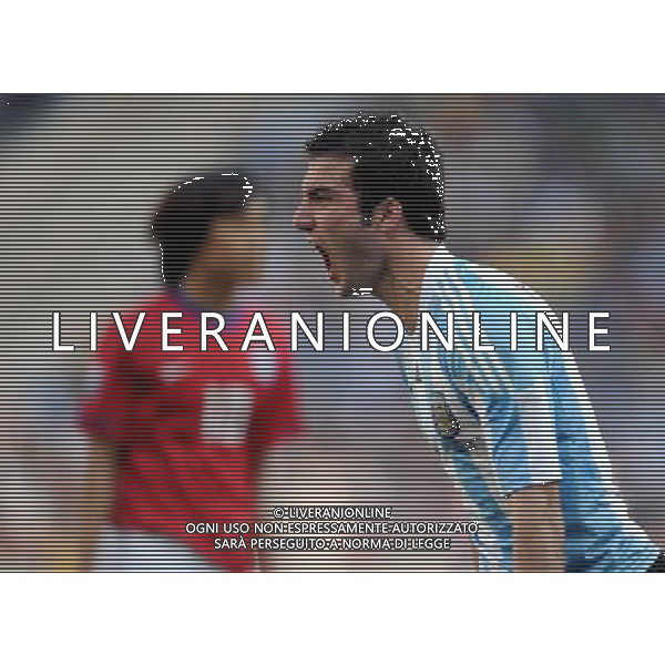 (100617) -- JOHANNESBURG, June 17, 2010 -- Argentina\'s Gonzalo Higuain reacts after scoring during a 2010 World Cup Group B match between Argentina and South Korea at the Soccer City stadium in Soweto, suburban Johannesburg, South Africa, on June 17, 2010. Wang Yuguo) (zc) ©Photoshot/Agenzia Aldo Liverani Sas - ITALY ONLY - ARGENTINA - COREA DEL SUD FIFA WORLD CUP CAMPIONATI MONDIALI SUD AFRICA 2010