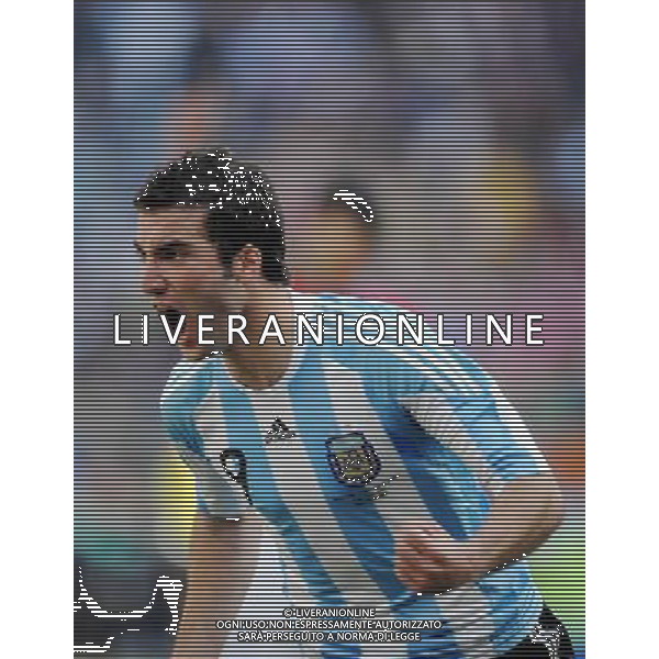 (100617) -- JOHANNESBURG, June 17, 2010 -- Argentina\'s Gonzalo Higuain celebrates scoring during a 2010 World Cup Group B match between Argentina and South Korea at the Soccer City stadium in Soweto, suburban Johannesburg, South Africa, on June 17, 2010. Wang Yuguo) (zc) ©Photoshot/Agenzia Aldo Liverani Sas - ITALY ONLY - ARGENTINA - COREA DEL SUD FIFA WORLD CUP CAMPIONATI MONDIALI SUD AFRICA 2010