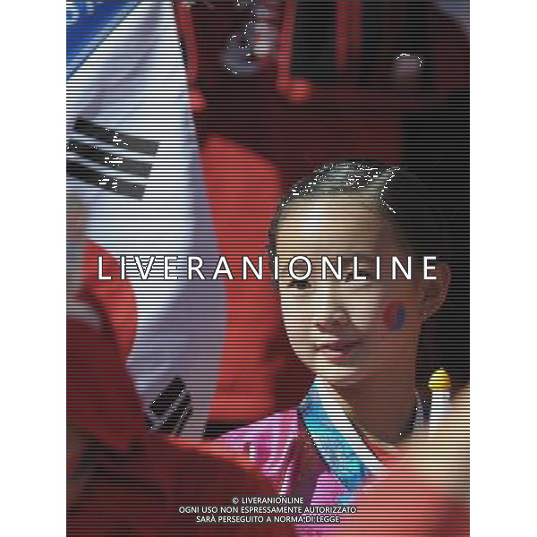 (100617) -- JOHANNESBURG, June 17, 2010 -- A South Korean girl in the traditional costumes is seen prior to a 2010 World Cup Group B match between Argentina and South Korea at the Soccer City stadium in Soweto, suburban Johannesburg, South Africa, on June 17, 2010. Guo Yong) (zc) ©Photoshot/Agenzia Aldo Liverani Sas - ITALY ONLY - ARGENTINA - COREA DEL SUD FIFA WORLD CUP CAMPIONATI MONDIALI SUD AFRICA 2010