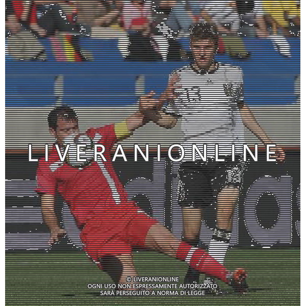 calcio 18.06.2010 fifa world cup 2010 germania serbia 2010 FIFA WORLD CUP SOUTH AFRICA, girone d Match 21, GER-SRB, Germany-Serbia, Deutschland-Serbien, nella foto STANKOVIC - MULLER ph firo/ag aldo liverani sas only italy 