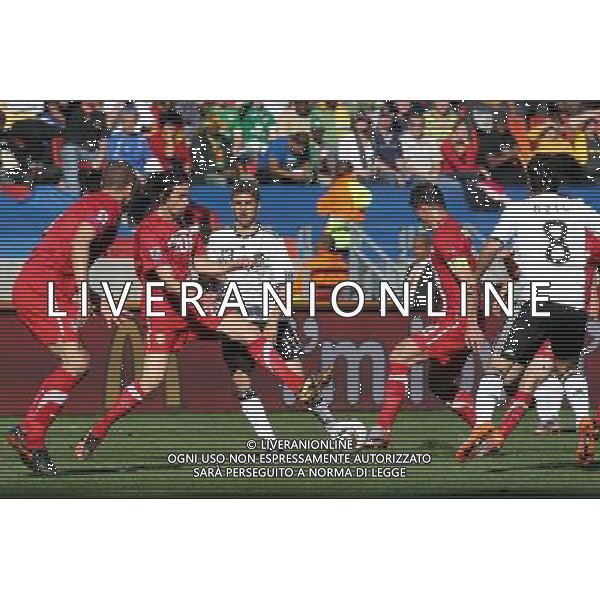 calcio 18.06.2010 fifa world cup 2010 germania serbia 2010 FIFA WORLD CUP SOUTH AFRICA, girone d Match 21, GER-SRB, Germany-Serbia, Deutschland-Serbien, nella foto SUBOTIC - M†LLER ph firo/ag aldo liverani sas only italy 