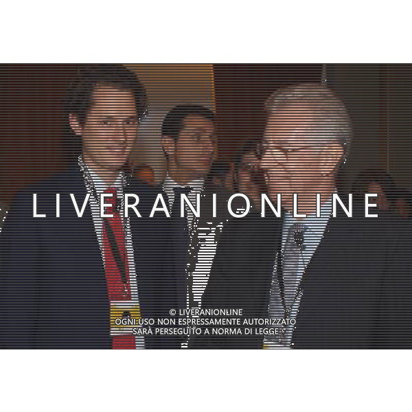 MILANO 18/6/2010 UNIVERSITA\' BOCCONI VIA ROENTGEN, UNTHINKABLE NELLA FOTO JOHN ELKANN, MARIO MONTI ©ROMANO/AGENZIA ALDO LIVERANI SAS
