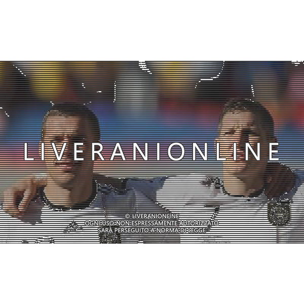 CALCIO SPORT 18.06.2010 WM 2010 Sudafrika 2010 FIFA WORLD CUP SOUTH AFRICA, Spiel 21, Match 21, germania serbia GER-SRB, Germany-Serbia, Deutschland-Serbien, 0:1 NELLA FOTO Bastian SCHWEINSTEIGER, Lukas PODOLSKI ph firo/ AG ALDO LIVERANI SAS ONLY ITALY 