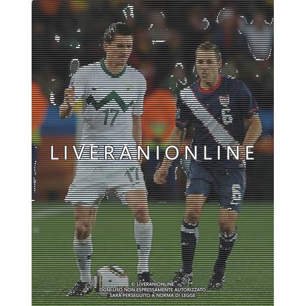 Fifa World Cup Sud Africa 2010 Match #22 Johannesburg (Ellis Park Stadium) - 18.06.2010 Slovenia-USA Nella Foto:Andraz KIRM-Steve CHERUNDOLO /Ph.Vitez-Ag. Aldo Liverani